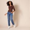 imageAmazon Essentials Womens Lightweight LongSleeve Cable Crewneck Sweater Available in Plus SizeDark Chestnut Brown Heather
