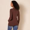 imageAmazon Essentials Womens Lightweight LongSleeve Cable Crewneck Sweater Available in Plus SizeDark Chestnut Brown Heather
