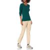 imageAmazon Essentials Womens Lightweight LongSleeve Cable Crewneck Sweater Available in Plus SizeDark Green