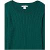 imageAmazon Essentials Womens Lightweight LongSleeve Cable Crewneck Sweater Available in Plus SizeDark Green