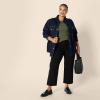 imageAmazon Essentials Womens Lightweight LongSleeve Cable Crewneck Sweater Available in Plus SizeDark Olive