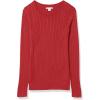 imageAmazon Essentials Womens Lightweight LongSleeve Cable Crewneck Sweater Available in Plus SizeDark Red