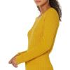 imageAmazon Essentials Womens Lightweight LongSleeve Cable Crewneck Sweater Available in Plus SizeGold
