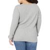 imageAmazon Essentials Womens Lightweight LongSleeve Cable Crewneck Sweater Available in Plus SizeLight Grey Heather