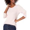 imageAmazon Essentials Womens Lightweight LongSleeve Cable Crewneck Sweater Available in Plus SizeLight Pink