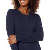 imageAmazon Essentials Womens Lightweight LongSleeve Cable Crewneck Sweater Available in Plus SizeNavy