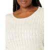 imageAmazon Essentials Womens Lightweight LongSleeve Cable Crewneck Sweater Available in Plus SizeOatmeal Heather