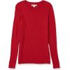 imageAmazon Essentials Womens Lightweight LongSleeve Cable Crewneck Sweater Available in Plus SizeRed