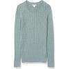 imageAmazon Essentials Womens Lightweight LongSleeve Cable Crewneck Sweater Available in Plus SizeSage Green Heather