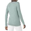 imageAmazon Essentials Womens Lightweight LongSleeve Cable Crewneck Sweater Available in Plus SizeSage Green Heather