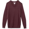 imageAmazon Essentials Womens Lightweight LongSleeve VNeck Sweater 100 CottonBurgundy