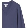 imageAmazon Essentials Womens Lightweight LongSleeve VNeck Sweater 100 CottonNavy