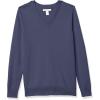 imageAmazon Essentials Womens Lightweight LongSleeve VNeck Sweater 100 CottonNavy