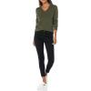 imageAmazon Essentials Womens Lightweight LongSleeve VNeck Sweater 100 CottonOlive