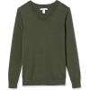 imageAmazon Essentials Womens Lightweight LongSleeve VNeck Sweater 100 CottonOlive