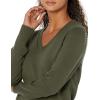 imageAmazon Essentials Womens Lightweight LongSleeve VNeck Sweater 100 CottonOlive