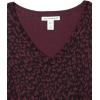 imageAmazon Essentials Womens Lightweight LongSleeve VNeck Tunic Sweater Available in Plus SizeBlack Animal Print