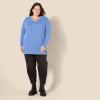 imageAmazon Essentials Womens Lightweight LongSleeve VNeck Tunic Sweater Available in Plus SizeBlue