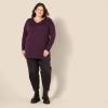 imageAmazon Essentials Womens Lightweight LongSleeve VNeck Tunic Sweater Available in Plus SizeBurgundy