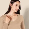 imageAmazon Essentials Womens Lightweight LongSleeve VNeck Tunic Sweater Available in Plus SizeCamel Heather