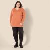 imageAmazon Essentials Womens Lightweight LongSleeve VNeck Tunic Sweater Available in Plus SizeCaramel