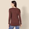 imageAmazon Essentials Womens Lightweight LongSleeve VNeck Tunic Sweater Available in Plus SizeDark Chestnut Brown Heather