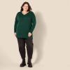 imageAmazon Essentials Womens Lightweight LongSleeve VNeck Tunic Sweater Available in Plus SizeDark Green