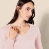 imageAmazon Essentials Womens Lightweight LongSleeve VNeck Tunic Sweater Available in Plus SizeLight Pink