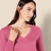 imageAmazon Essentials Womens Lightweight LongSleeve VNeck Tunic Sweater Available in Plus SizePink Heather