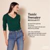 imageAmazon Essentials Womens Lightweight LongSleeve VNeck Tunic Sweater Available in Plus SizeSage Green Heather