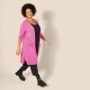 imageAmazon Essentials Womens Lightweight Longer Length OpenFront LongSleeve Cardigan Sweater Available in Plus SizeBright Pink