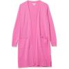 imageAmazon Essentials Womens Lightweight Longer Length OpenFront LongSleeve Cardigan Sweater Available in Plus SizeBright Pink