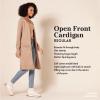 imageAmazon Essentials Womens Lightweight Longer Length OpenFront LongSleeve Cardigan Sweater Available in Plus SizeCharcoal Heather
