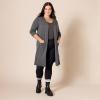 imageAmazon Essentials Womens Lightweight Longer Length OpenFront LongSleeve Cardigan Sweater Available in Plus SizeCharcoal Heather