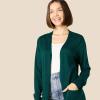 imageAmazon Essentials Womens Lightweight Longer Length OpenFront LongSleeve Cardigan Sweater Available in Plus SizeDark Green