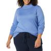 imageAmazon Essentials Womens Lightweight Mockneck Sweater Available in Plus SizeBlue