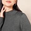imageAmazon Essentials Womens Lightweight Mockneck Sweater Available in Plus SizeCharcoal Heather