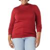 imageAmazon Essentials Womens Lightweight Mockneck Sweater Available in Plus SizeDark Red