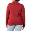 imageAmazon Essentials Womens Lightweight Mockneck Sweater Available in Plus SizeDark Red