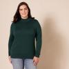 imageAmazon Essentials Womens Lightweight Mockneck Sweater Available in Plus SizeForest Green