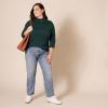 imageAmazon Essentials Womens Lightweight Mockneck Sweater Available in Plus SizeForest Green