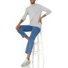 imageAmazon Essentials Womens Lightweight Mockneck Sweater Available in Plus SizeLight Grey Heather