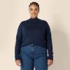 imageAmazon Essentials Womens Lightweight Mockneck Sweater Available in Plus SizeNavy