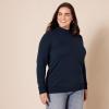 imageAmazon Essentials Womens Lightweight Mockneck Sweater Available in Plus SizeNavy
