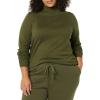 imageAmazon Essentials Womens Lightweight Mockneck Sweater Available in Plus SizeOlive