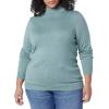 imageAmazon Essentials Womens Lightweight Mockneck Sweater Available in Plus SizeSage Green Heather
