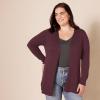 imageAmazon Essentials Womens Lightweight OpenFront Cardigan Sweater Available in Plus SizeBurgundy