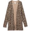 imageAmazon Essentials Womens Lightweight OpenFront Cardigan Sweater Available in Plus SizeCamel Leopard