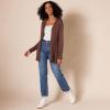 imageAmazon Essentials Womens Lightweight OpenFront Cardigan Sweater Available in Plus SizeDark Chestnut Brown Heather