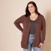 imageAmazon Essentials Womens Lightweight OpenFront Cardigan Sweater Available in Plus SizeDark Chestnut Brown Heather